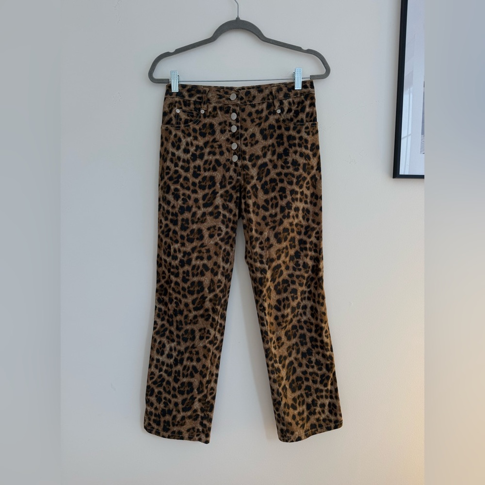 Miaou Brown Leopard Print Jeans